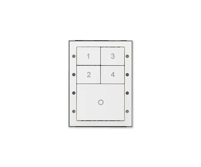 Digidim 134, Trykknapp panel 5 kn. 4 scener+ Av, hvit 