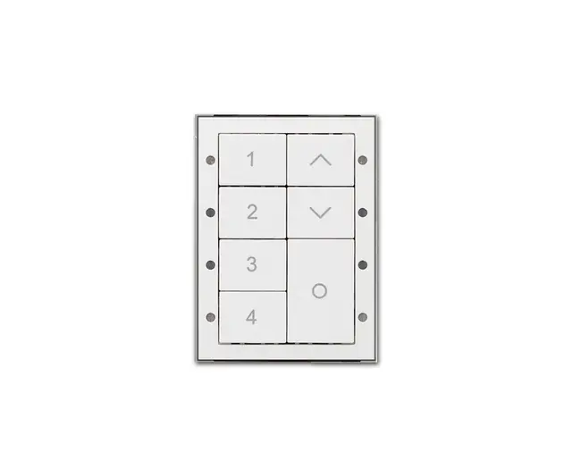 Digidim 135, Trykknapp panel 7 kn. 4 Scener/Av/Opp/Ned, hvit 