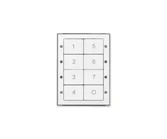 Digidim 136, Trykknapp panel 8 kn. 7 Scener/Av, hvit