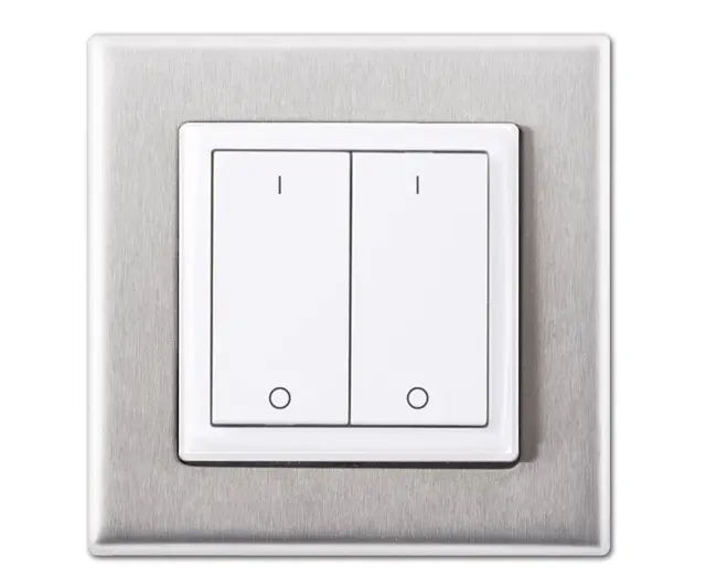 Digidim 184W, EnOcean Panel Dobbel 4 Av/på, Hvit 