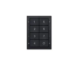 Digidim 136B Trykknapp panell 8 kn. Sort 7 Scener/av, Sort