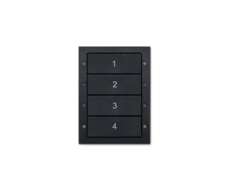 Digidim 137 Dali-2 Trykkknapp panel 4 kn 4 scener, Sort