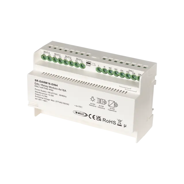 Rele modul Dali-2 4 Kanaler DIN 4x16A 