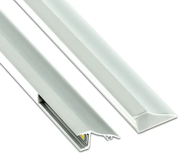 Aluminiumsprofil for utenpål. Mont. Indirekte belysning 