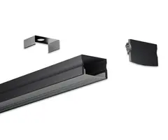Aluminiumsprofil utenp&#229;l. Mont. SORT HL-B2416