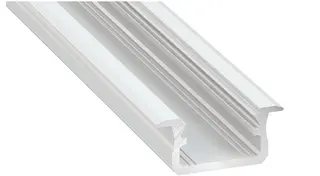 Aluminiums Profil Innfelt 2M Smal Hvit Opal 16X 8,30mm Type B