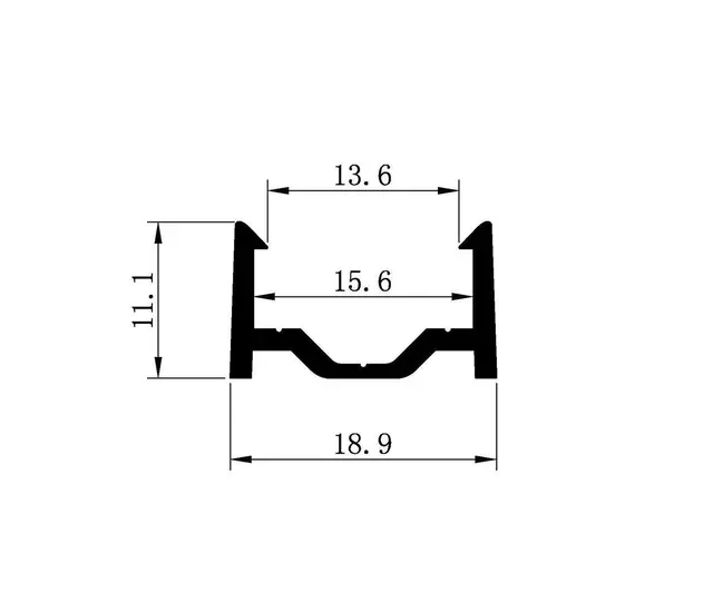 LED stripe 230V Kanal PVC 1,22m PVC 1,22m 