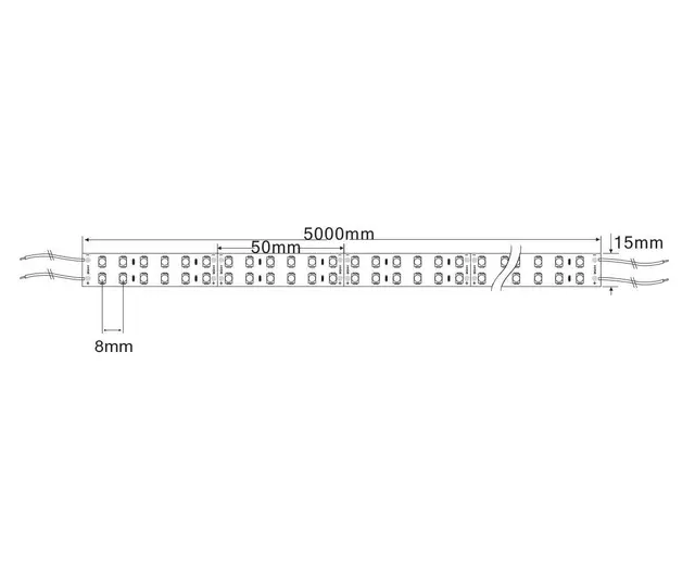 LED Flex 24V 5M 19,2W/m 4000K Dobbel IP20 