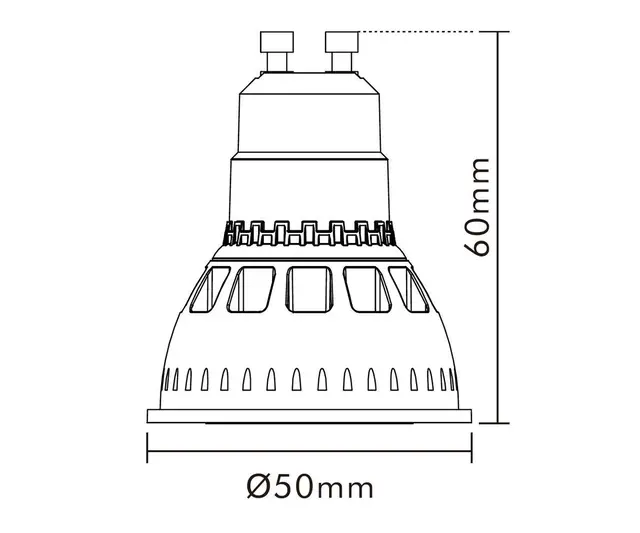 LED Pære GU10 DimToWarm Svart 