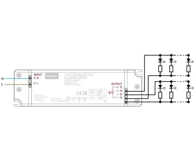 LED Driver 75W 12V (LL1X75-CV12) LED Driver 12V 75W LL1x75-CV12 