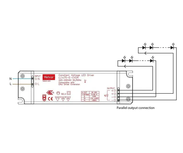 LED Driver 75W 24V  (LL1x75-E-CV24) LED Driver 24V 75W (LL1x75-E-CV24) 