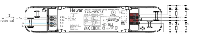 LED Driver 24V 45W Dali 2 LL45-CV24-DA 