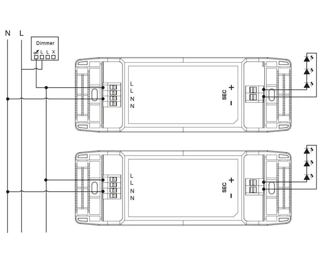 LED Driver 25W/24V Leading & Trailing edge dimmming 