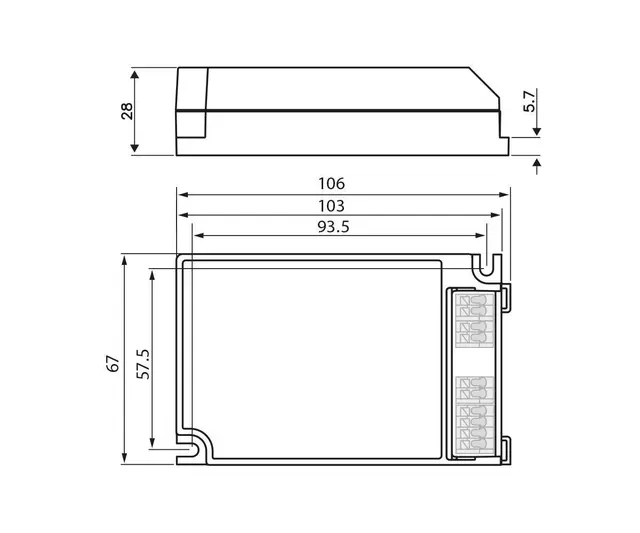 LED Driver 1x30W 1-10V 30W 700mA=30W 