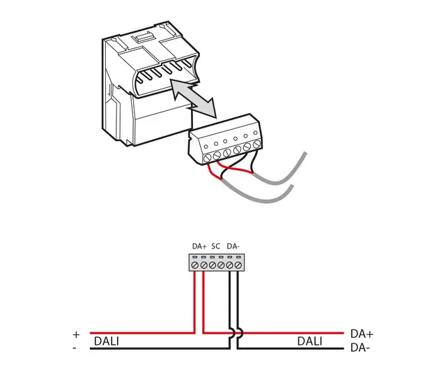 Digidim 135 Dali-2 Trykknapp panel 7kn. 4 scener/av/opp/ned, Hvit 