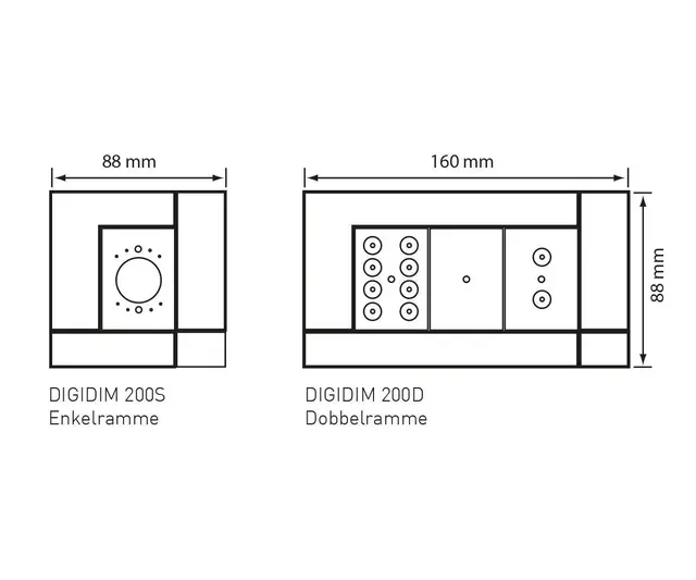 Digidim 170, IR-mottaker hvit u/ramme 