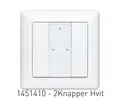 Panel Dali-2, 2 kn. Hvit 2 knapper, hvit 