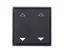 Digidim 184B, EnOcean Panel Dobbel 4 Opp/ned, Sort 