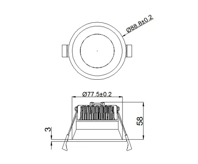 Horn DL Soft 10W 3000K Dimbar Sort Dimbar driver 
