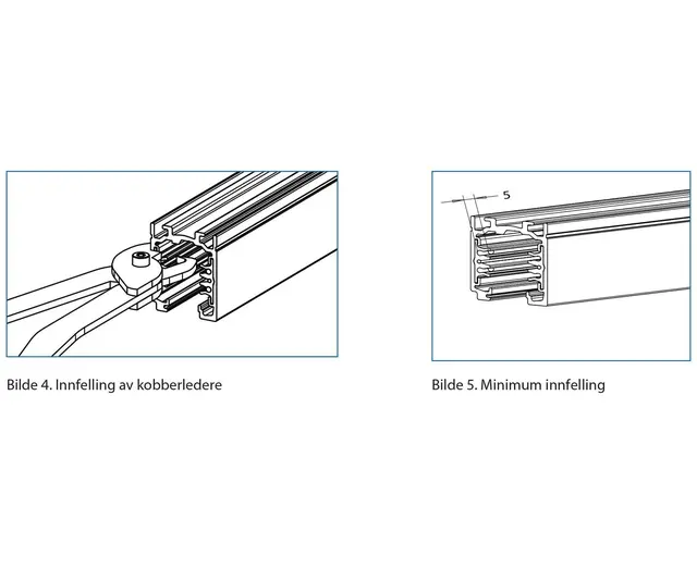 Onetrack Skinne DALI, Sort ,1 M 