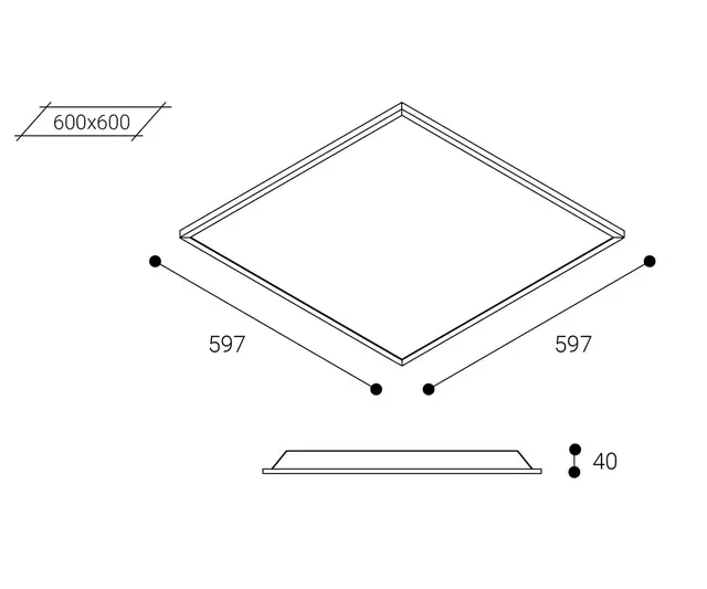 Luzerna Avant 32w MP 4320/830 60x60 IP54 WH 