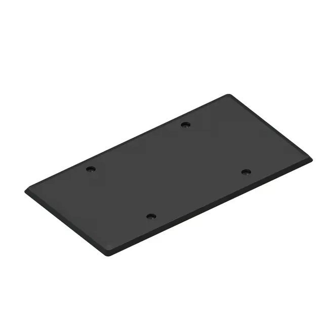 Vegglokk dobbel sort 2x71mm firkantet 