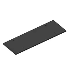 Vegglokk trippel sort 3x71mm firkantet