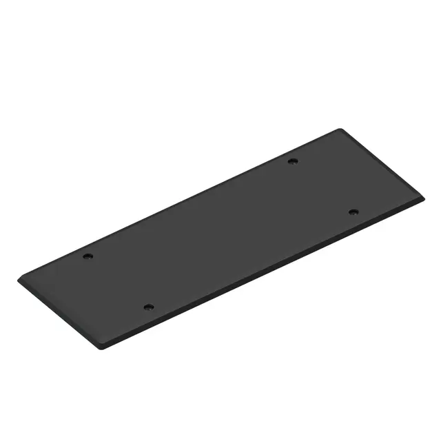 Vegglokk trippel sort 3x71mm firkantet 