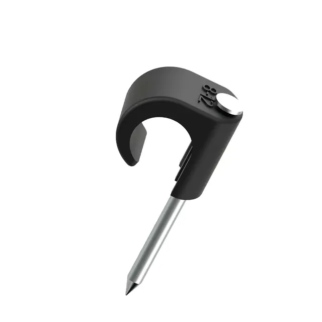 Klips 8-12 sort syrefast stift  100 stk 
