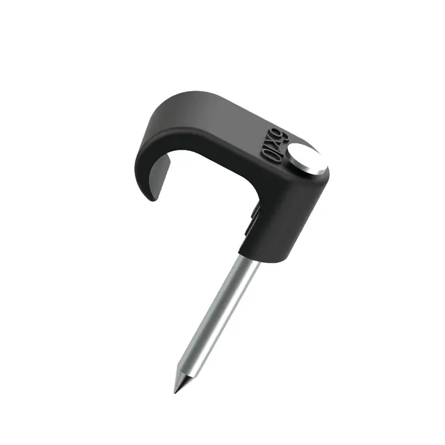 Klips 6x10 sort syrefast stift  100 stk 