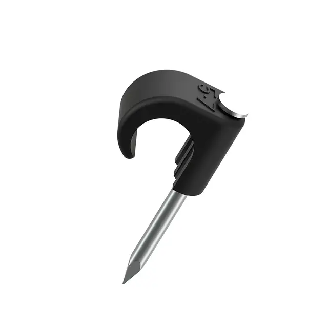 Klips 5-7 sort syrefast stift  100 stk 