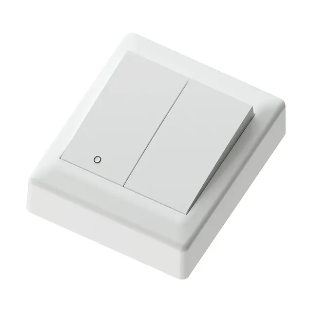 Bryter påvegg 10A/2+1  polarhvit IP20 2+1 pol 