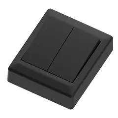 Bryter p&#229;vegg 16A/1+1 sort IP20 1+1 pol