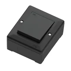 Bryter IP55 16A/6 sort Vekselvender