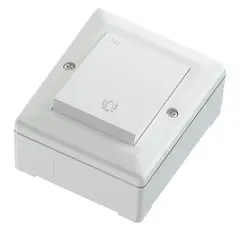 Bryter ringeklokke IP55 16A/1 polarhvit Ringeklokke