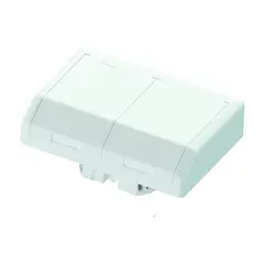 Dobbel stikk IP44 innfelt polarhvit 16/j