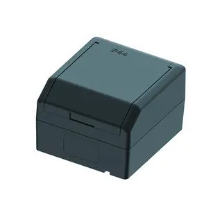 Enkel stikk. p&#229;vegg IP44 16A/j sort