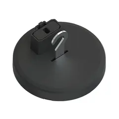 DCL m/st&#248;psel og krok. P&#229;vegg sort 6A 83mm M4